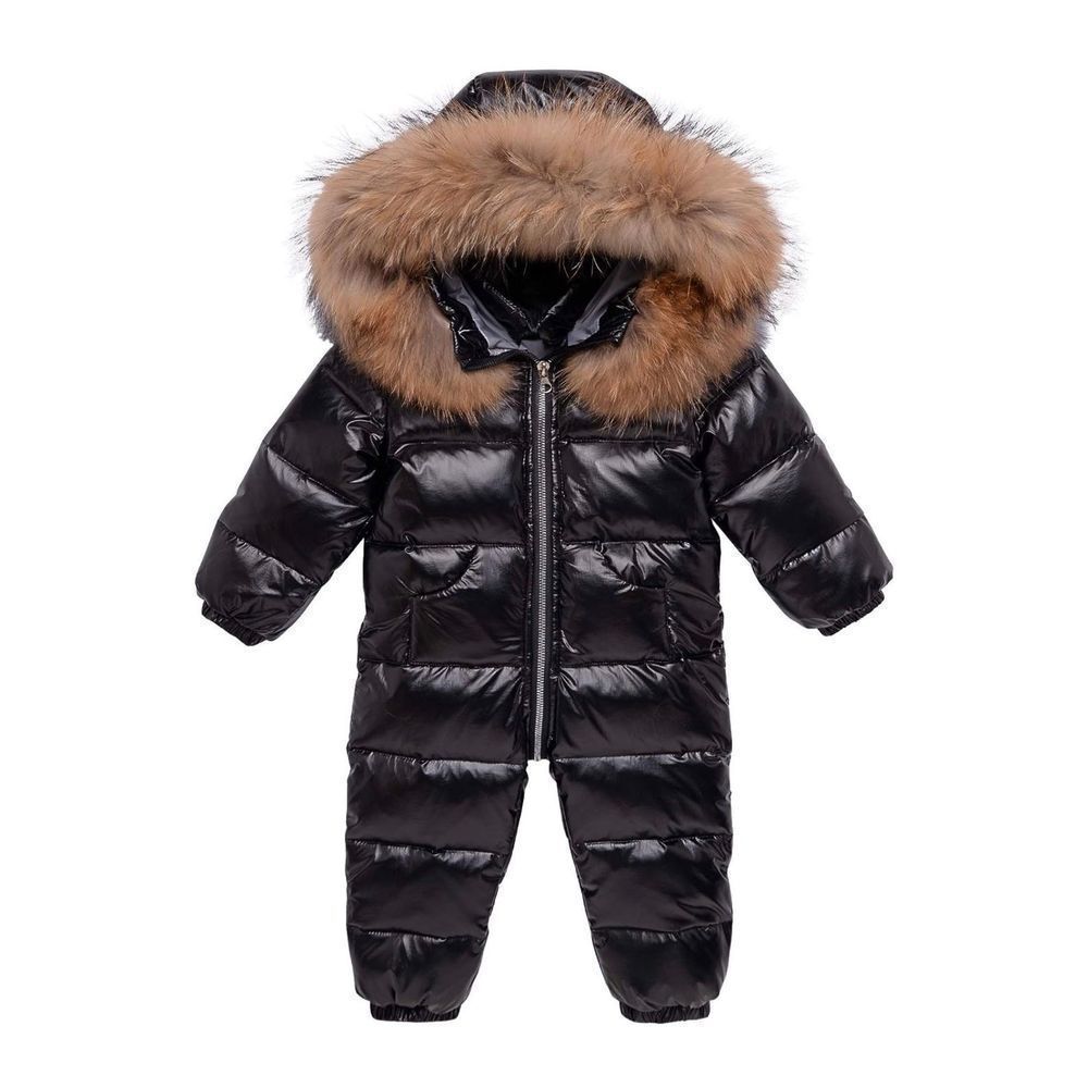 NEW Baby Snowsuit Hooded Down Thick Jumpsuit  9-12M